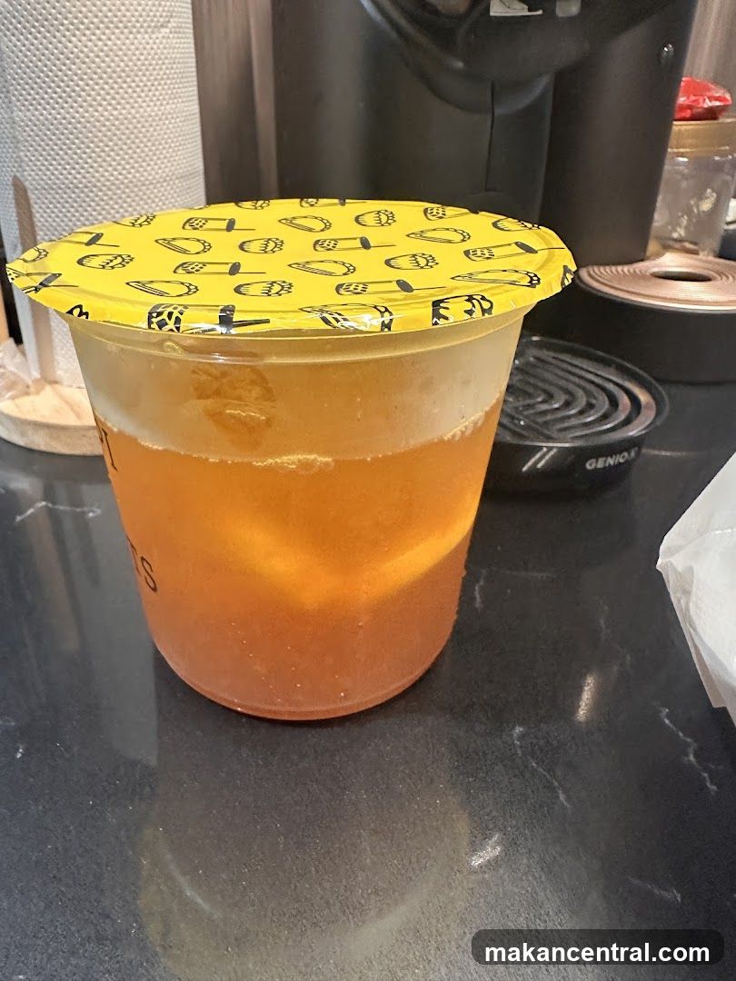 Beverage with patterned lid