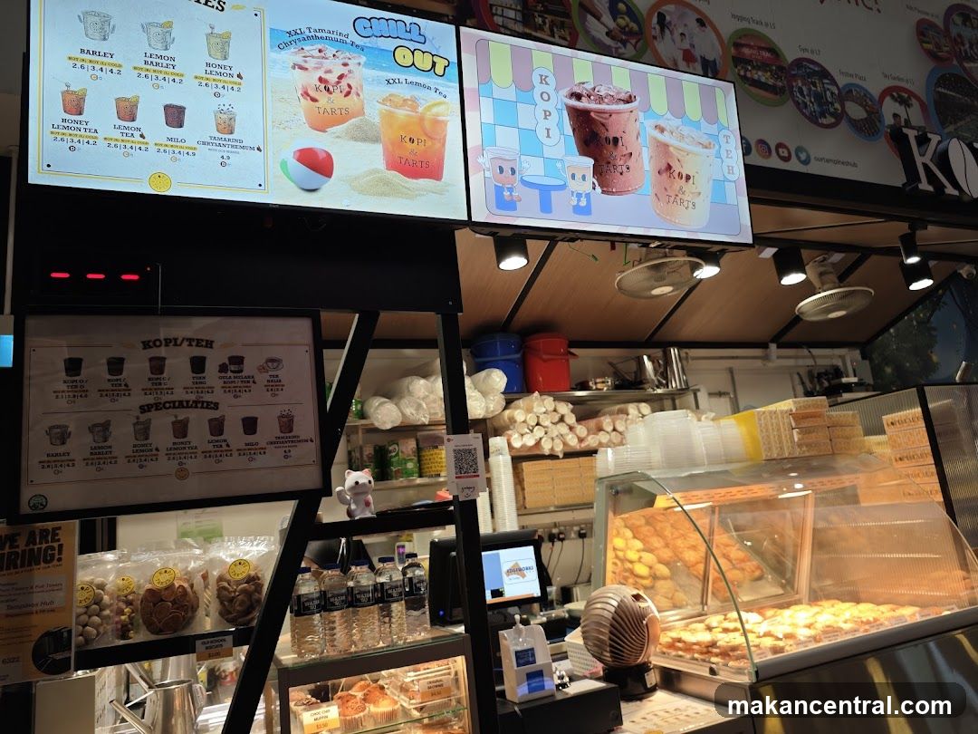 Kopi & Tarts Menu and Display