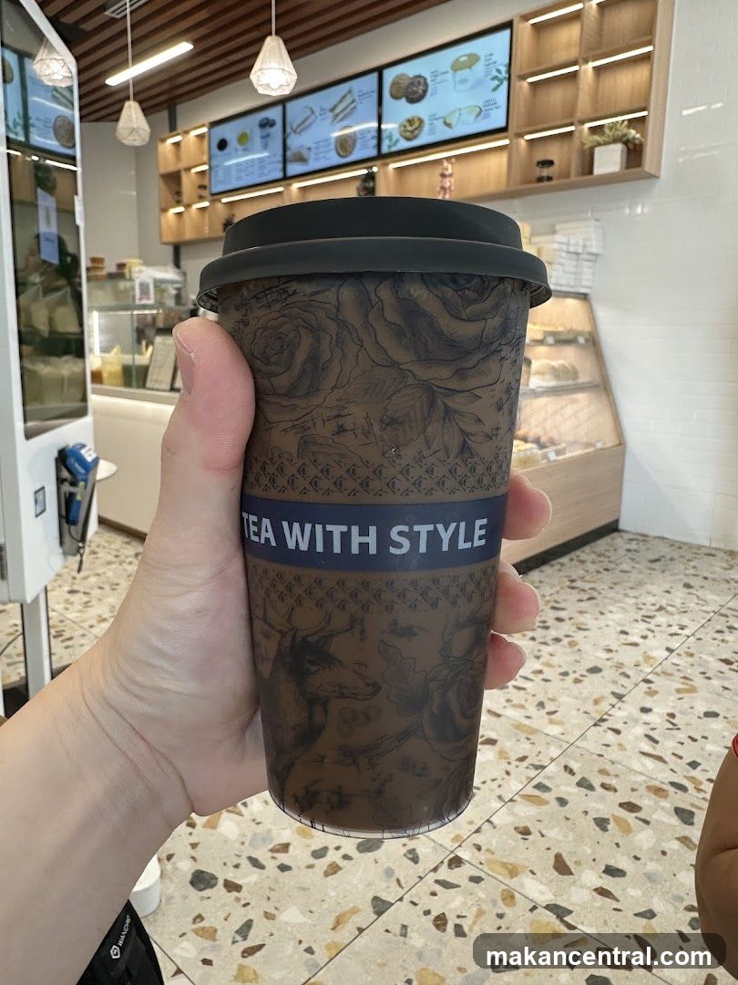 Coffee cup with floral and animal print
