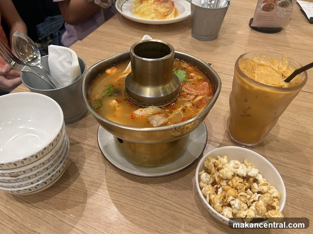 Tom Yum Soup and Thai Iced Tea