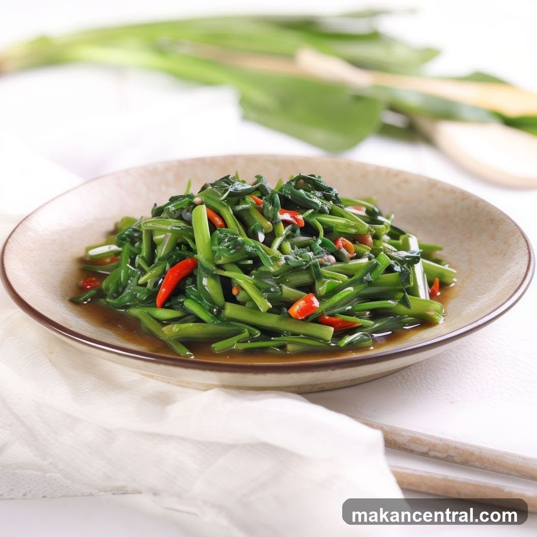 Stir-fried Water Spinach with Chili