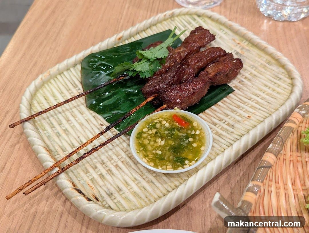 Grilled Meat Skewers with Dipping Sauce