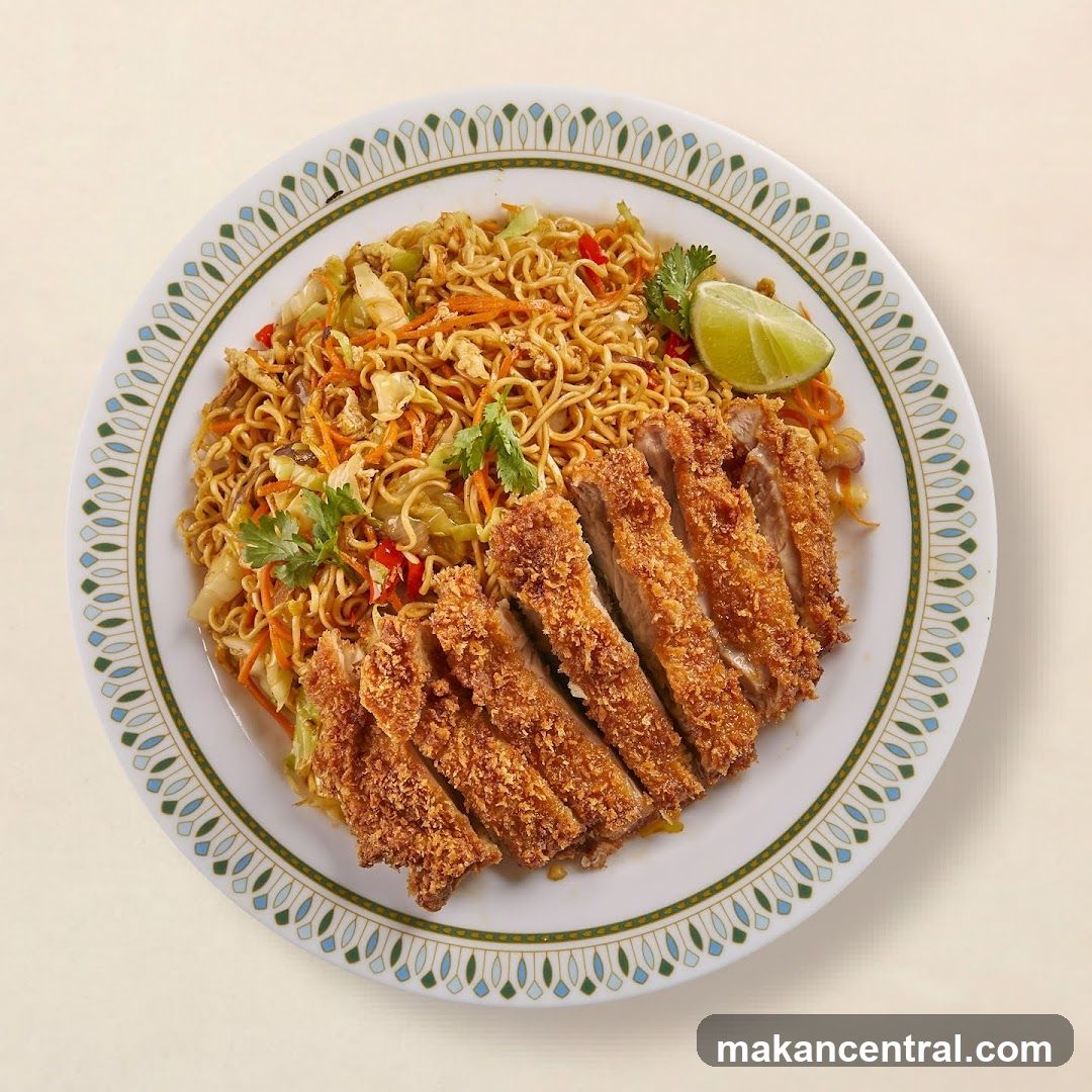 Noodle Dish with Fried Cutlet