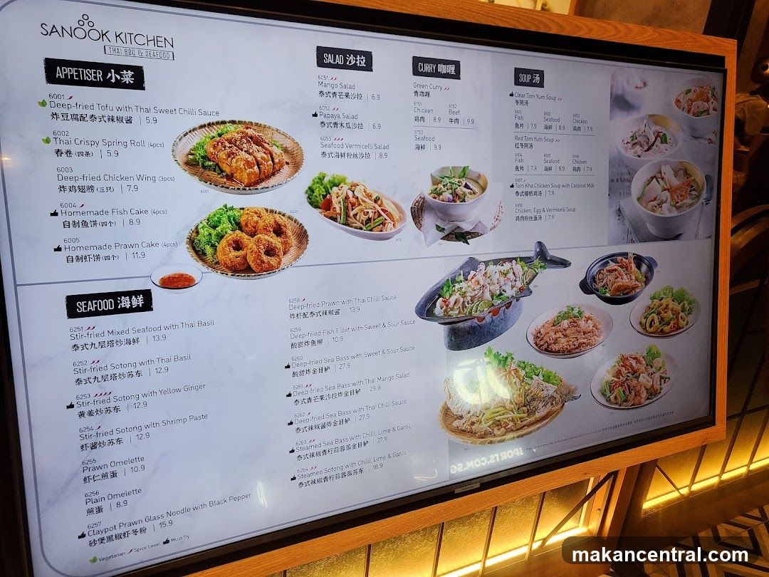 Sanook Kitchen Thai BBQ & Seafood Menu