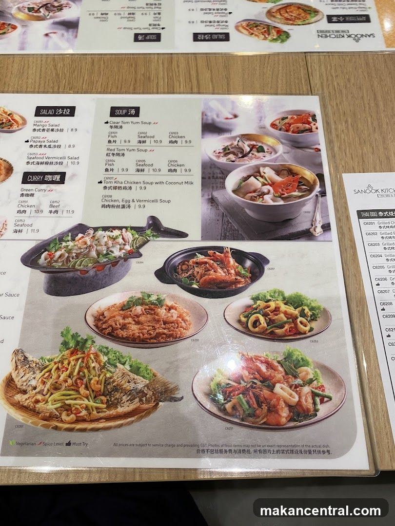 Sanook Kitchen Menu