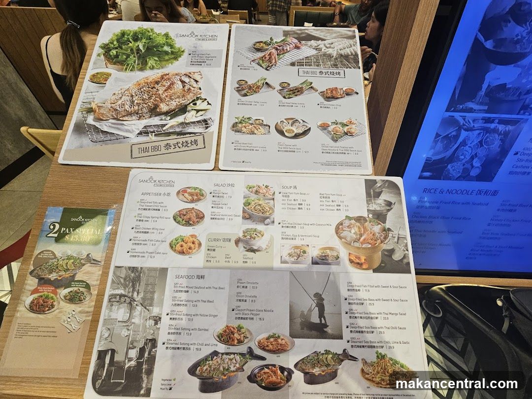 Sanook Kitchen Menu
