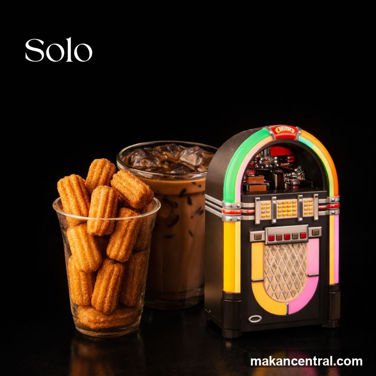 Churros and Iced Coffee with Jukebox Decor