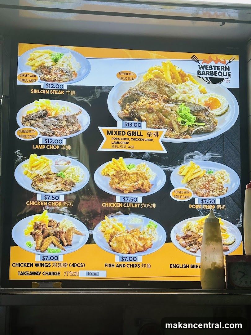 Western Barbeque Menu