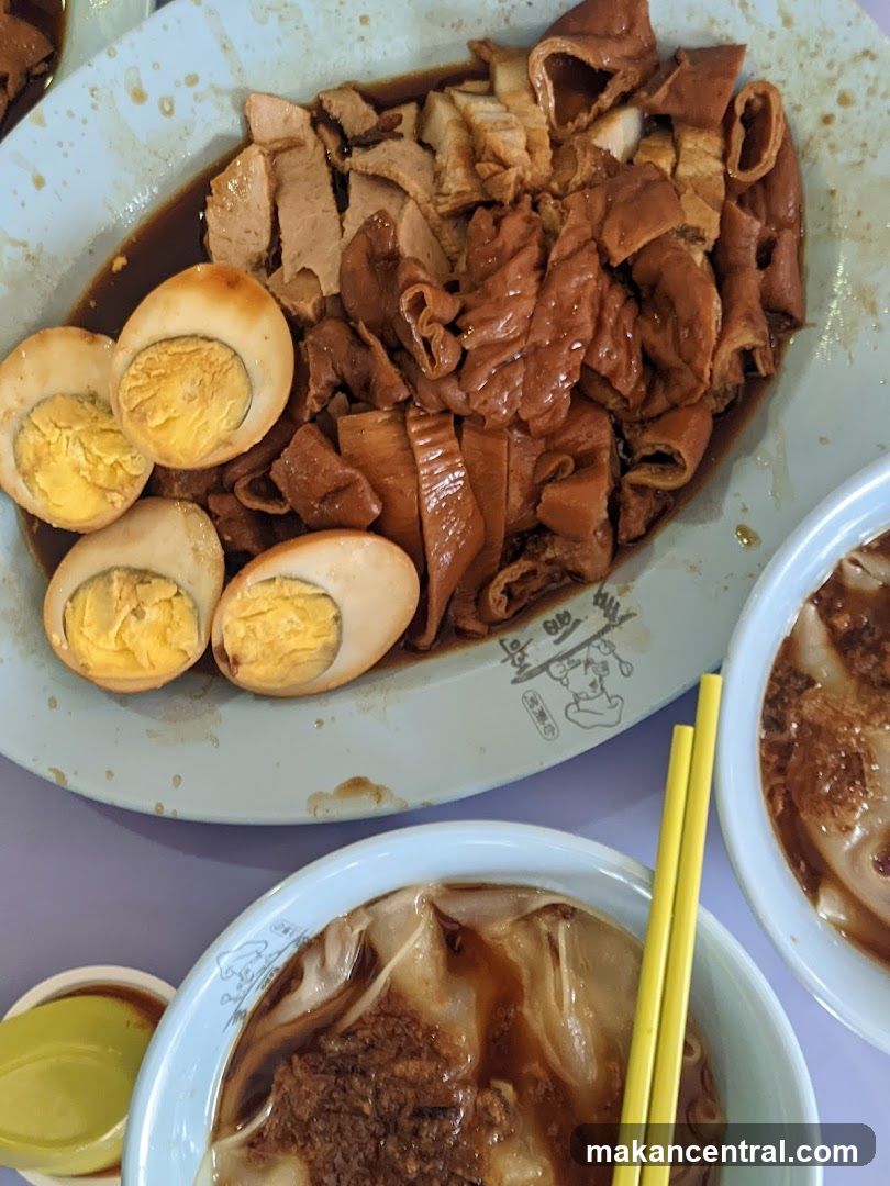 Braised Pork and Eggs with Noodles