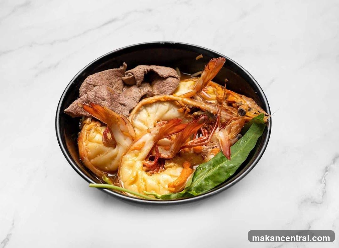 Shrimp and Beef Noodle Bowl