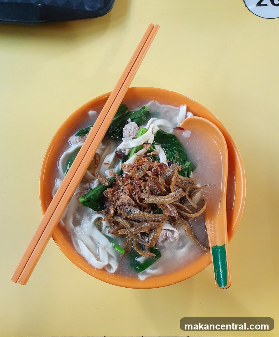 Noodle Soup with Fried Anchovies