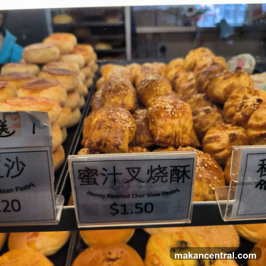 Pastries in a Display Case