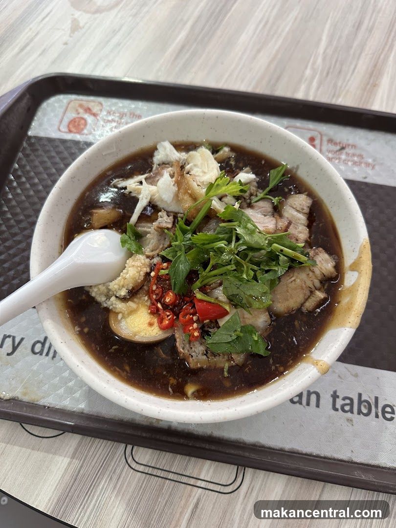 Bowl of Braised Pork Belly with Egg and Chili