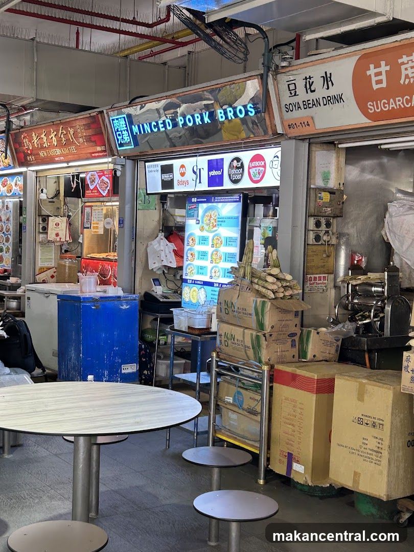 Food Stall with Various Signs