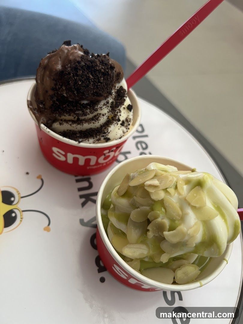 Two cups of frozen yogurt