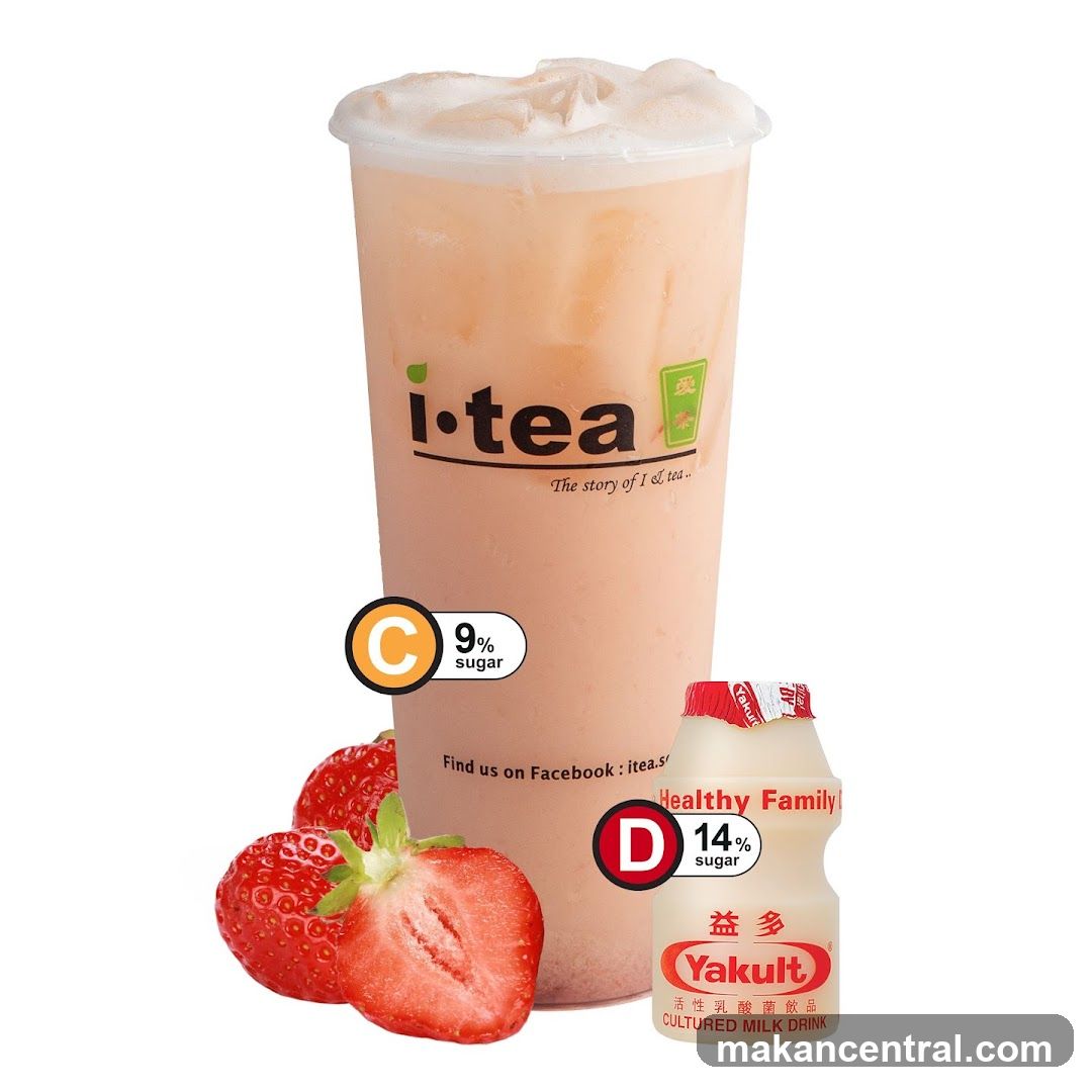 I-tea Strawberry Drink with Yakult