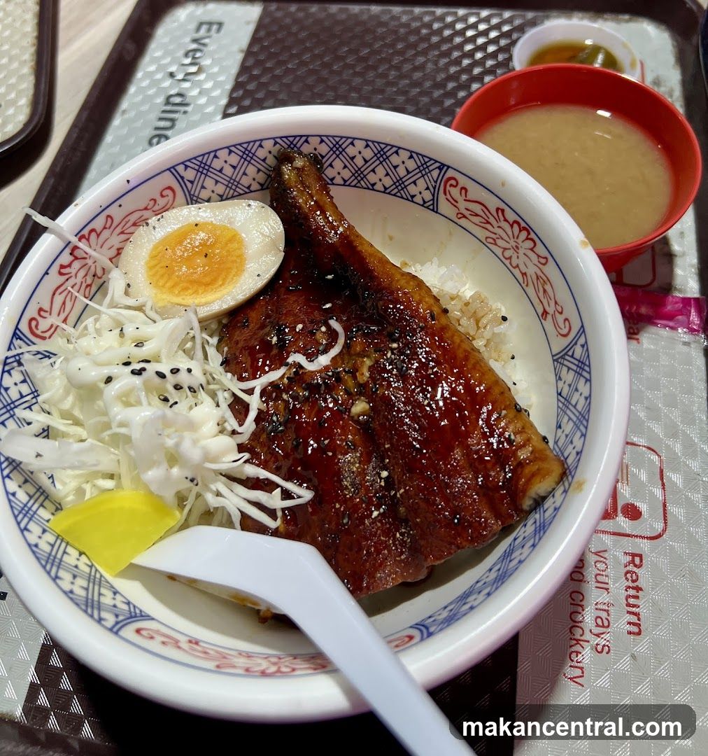 Unagi Donburi with Miso Soup