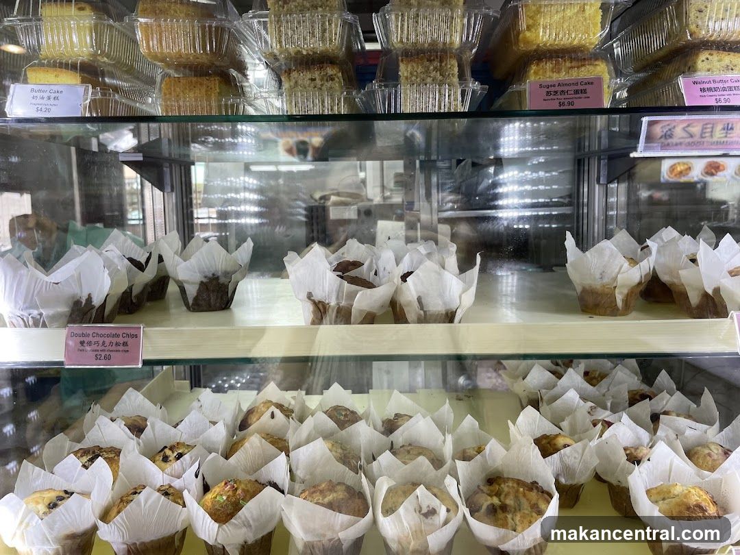 Pastries in a Display Case