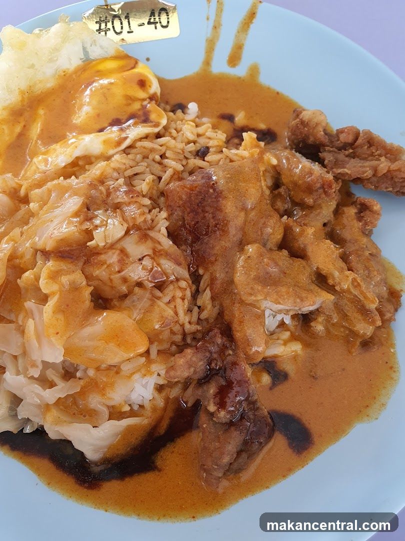 Curry Rice with Fried Chicken and Egg