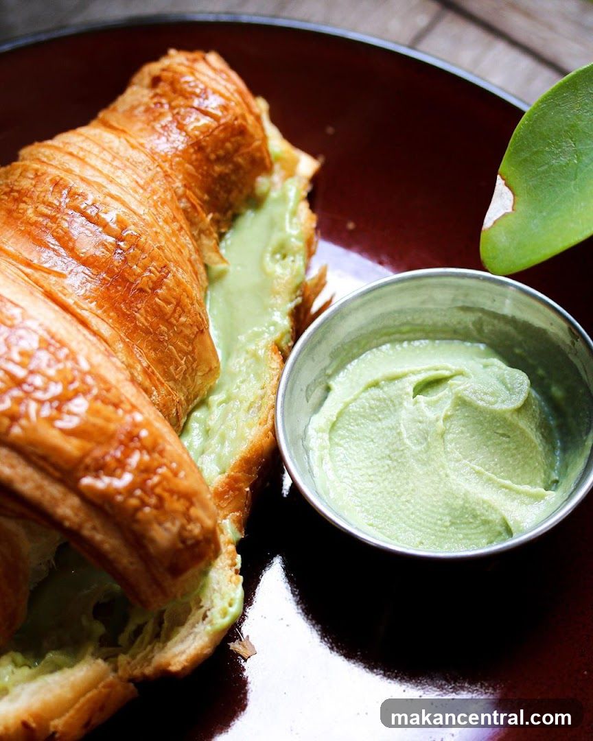 Croissant with Green Spread