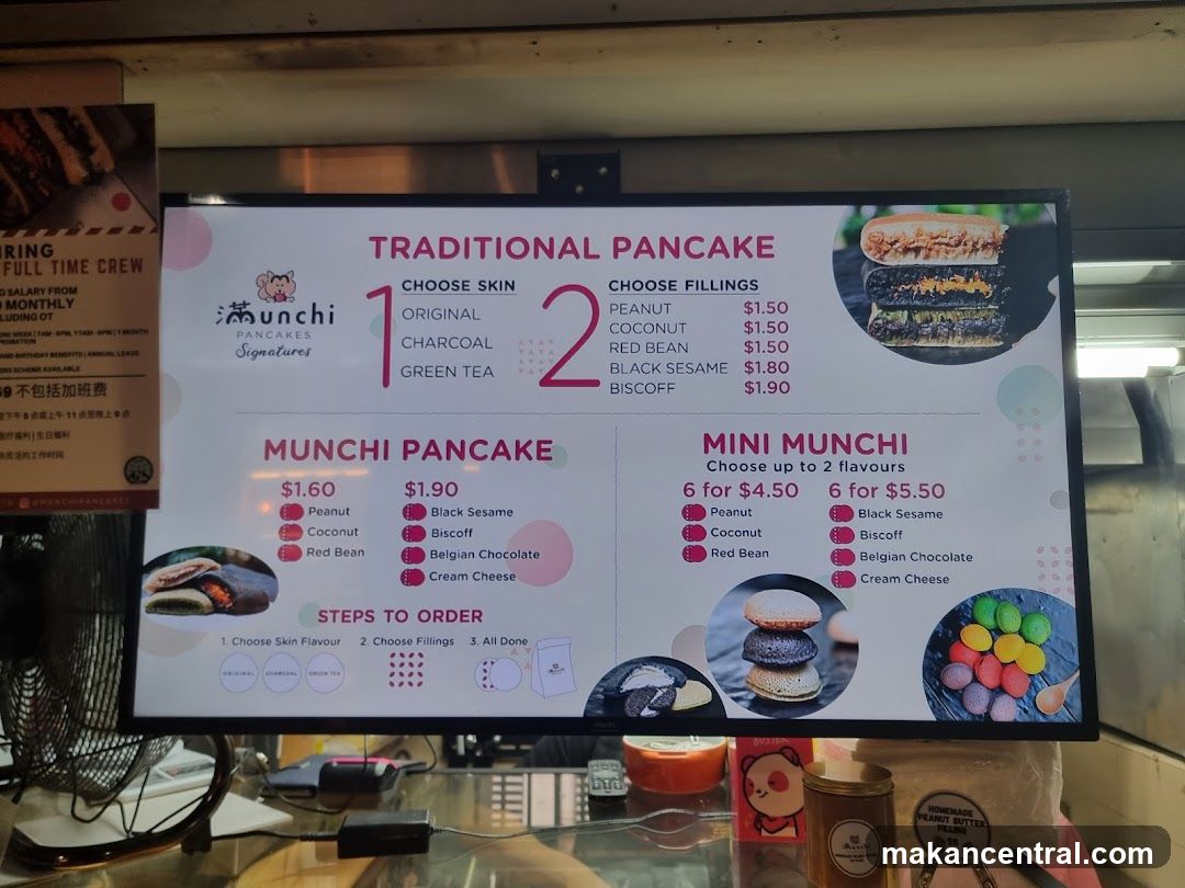 Munchi Pancakes Menu