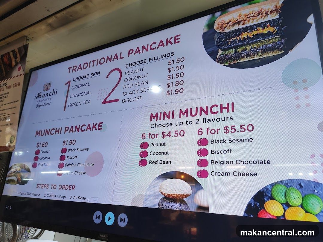 Munchi Pancakes Menu