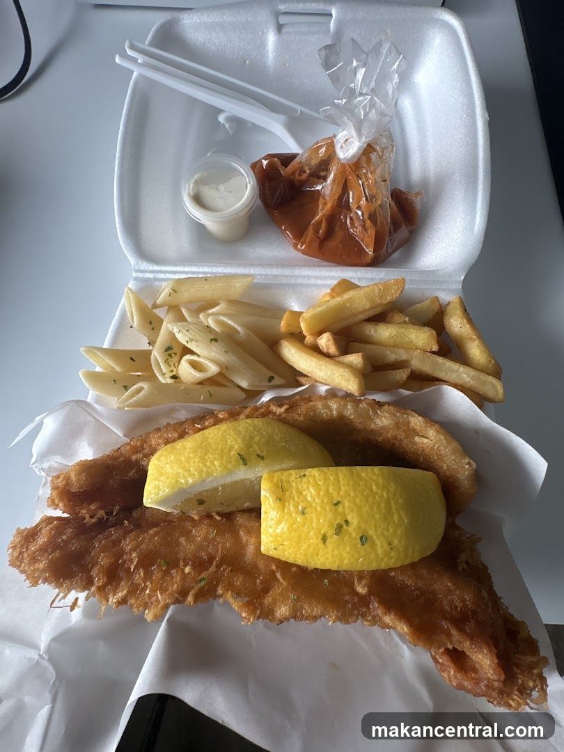 Fish and Chips with Pasta
