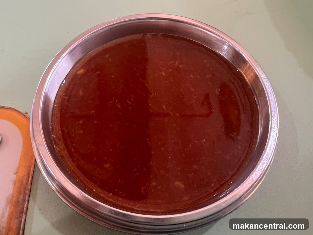 Sauce in a Metal Bowl