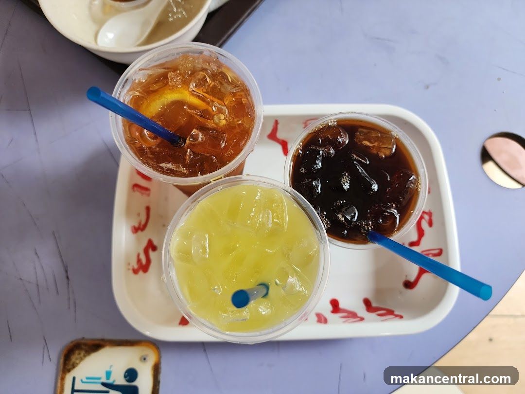 Three drinks on a tray