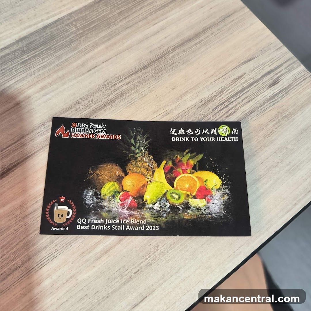 QQ Fresh Juice Ice Blend Award
