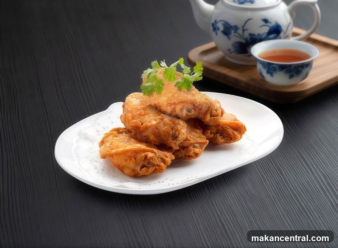 Fried Chicken Wings with Tea