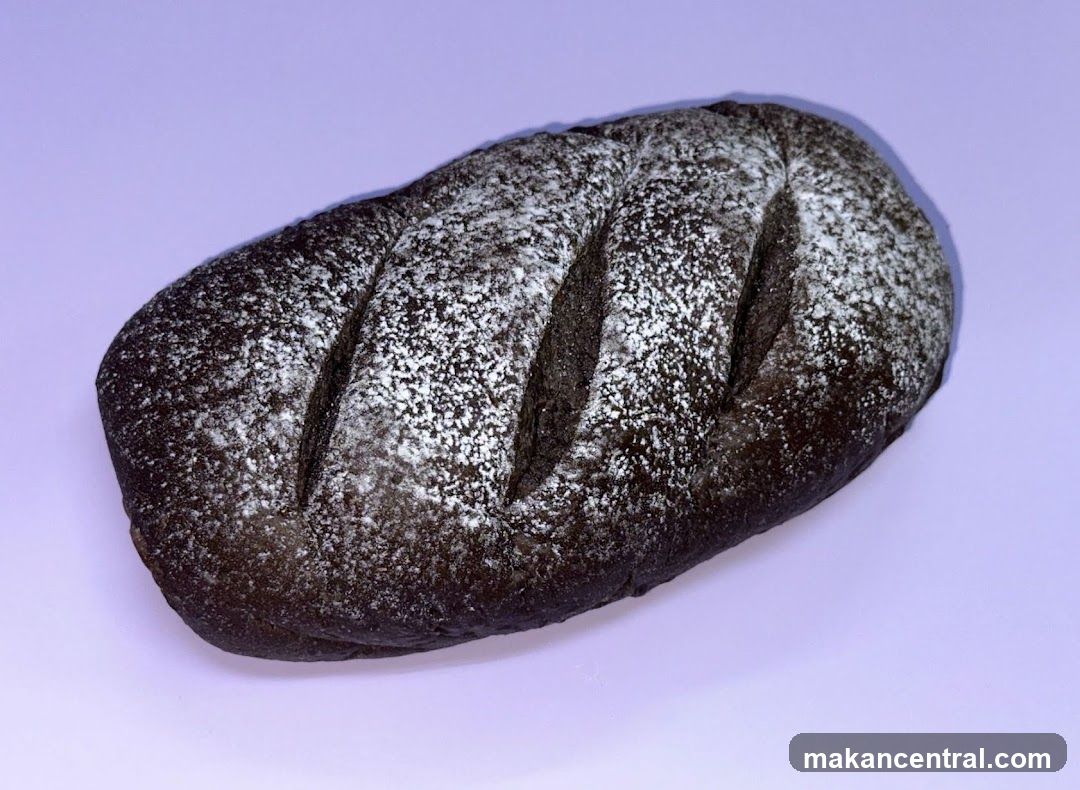 Dark Bread with Powdered Sugar