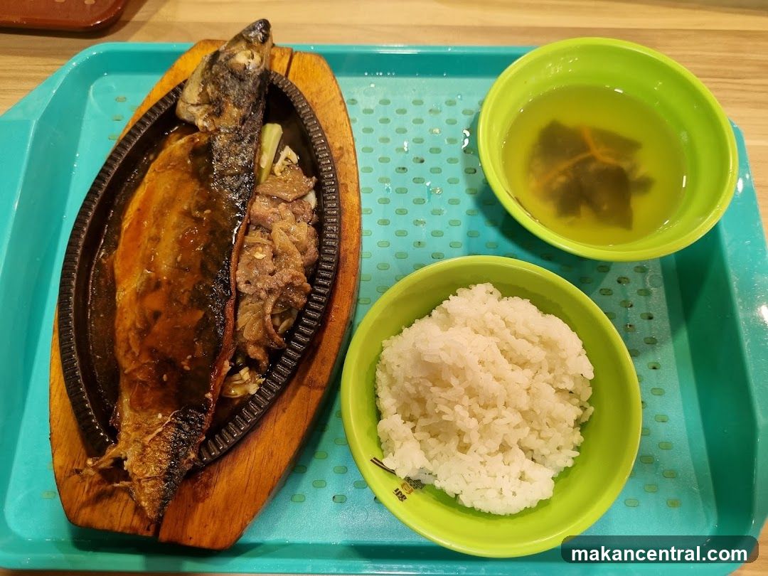 Grilled Fish and Rice Set