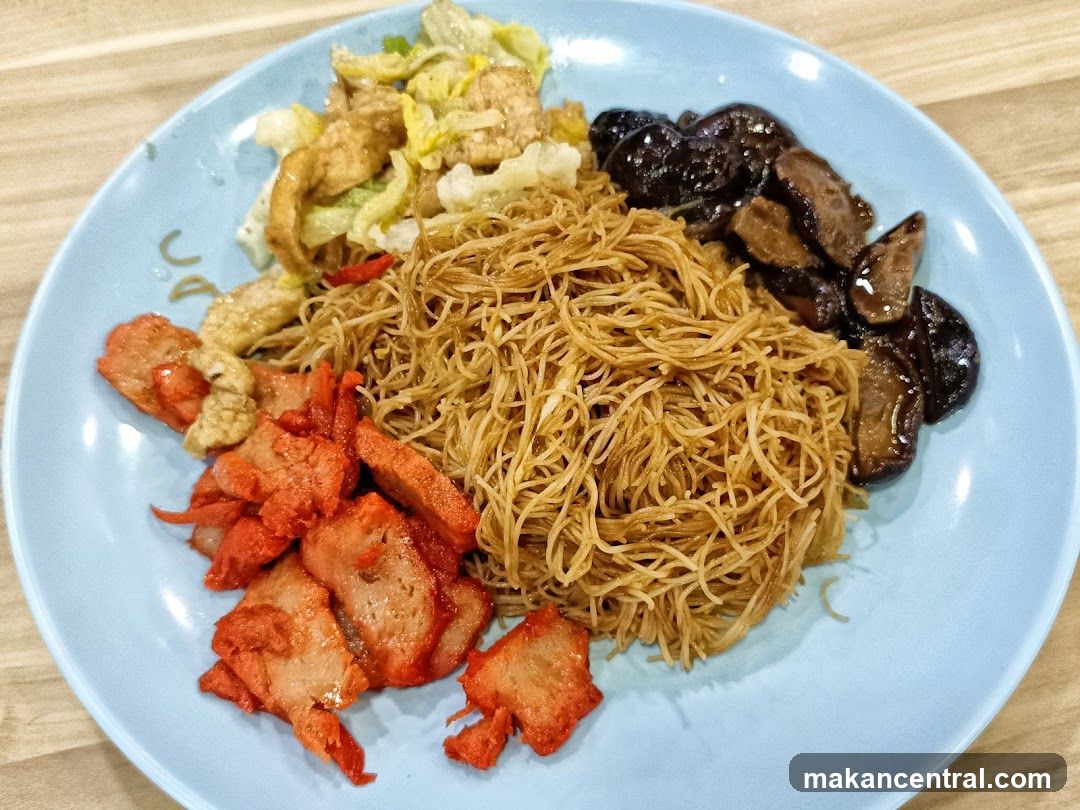 Plate of Noodles with Toppings
