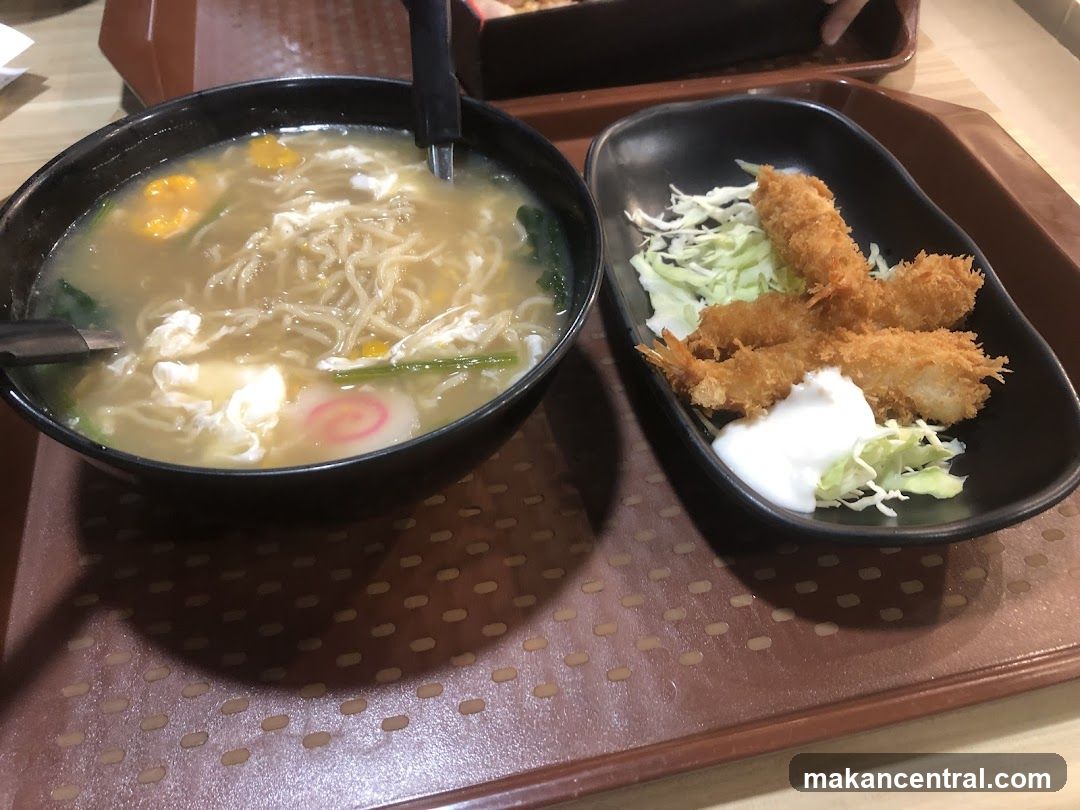 Ramen and Fried Shrimp