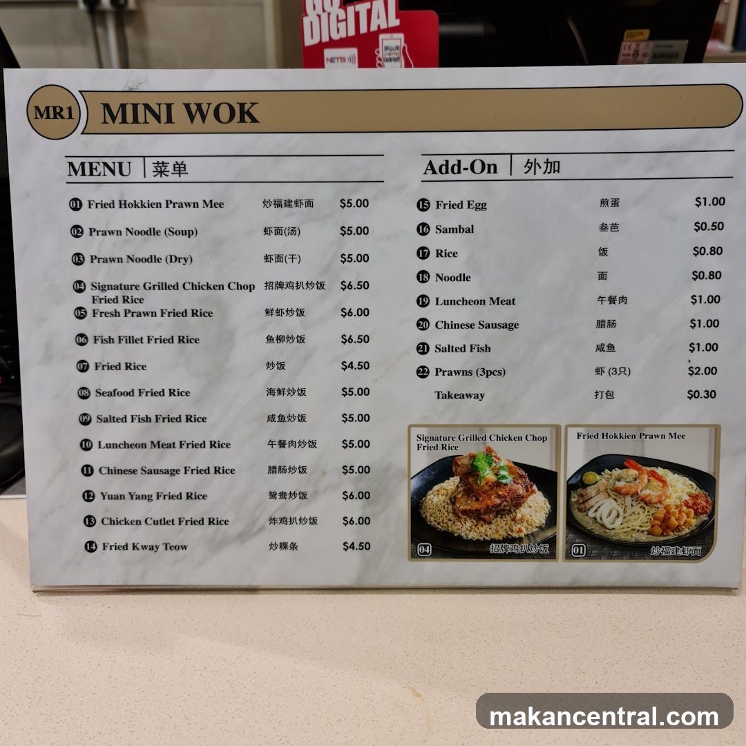 MINI WOK MENU