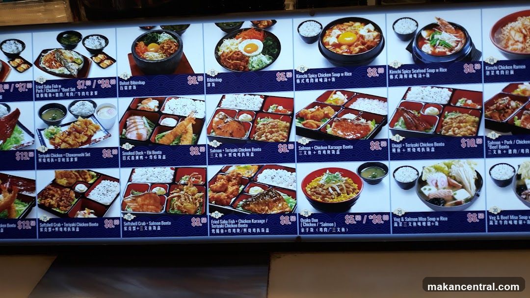Japanese and Korean Food Menu