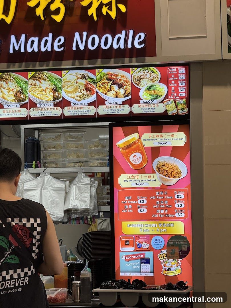 Made Noodle Menu