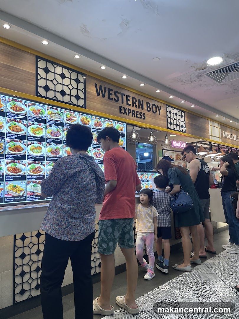 People ordering food at a food stall