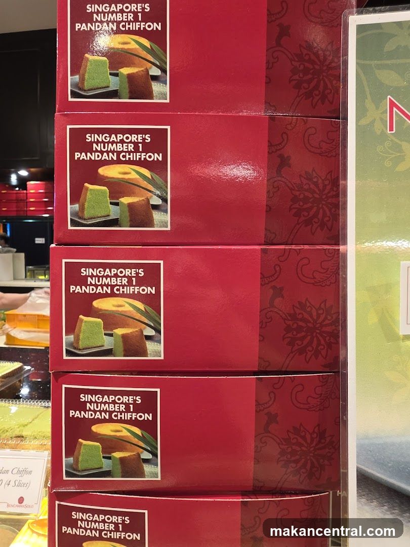 Pandan Chiffon Cake Boxes