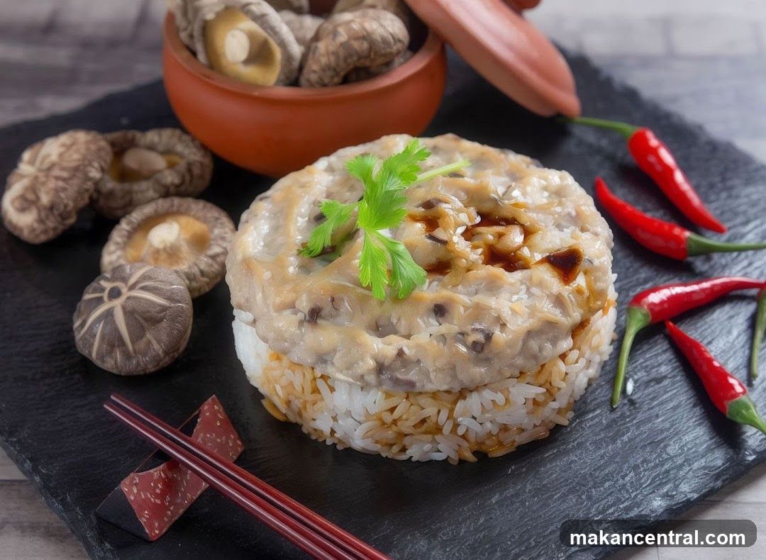 Steamed Rice with Mushroom Topping