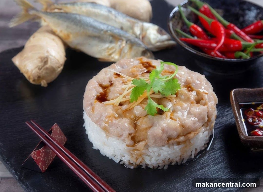 Steamed Pork and Rice Dish