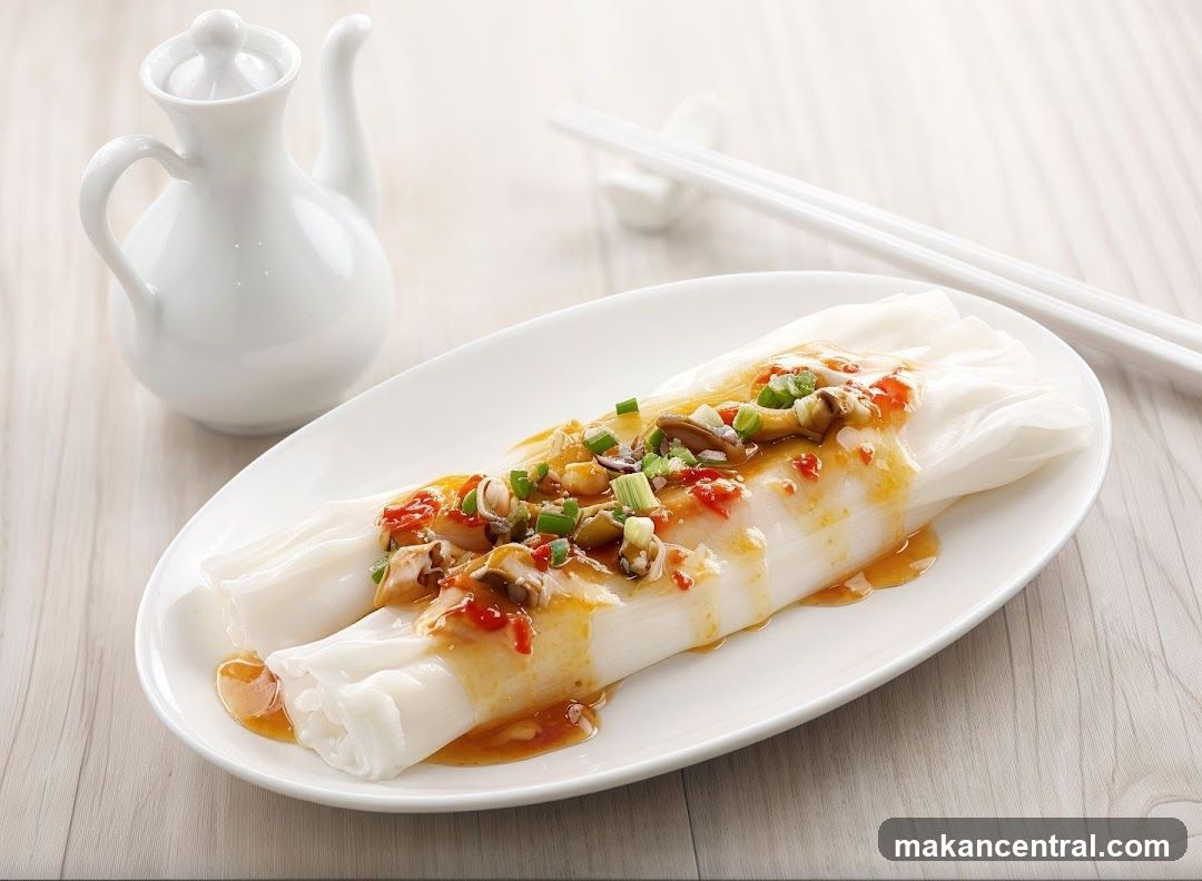 Steamed Rice Rolls with Toppings