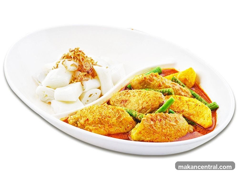 Curry Chicken with Rice Noodles