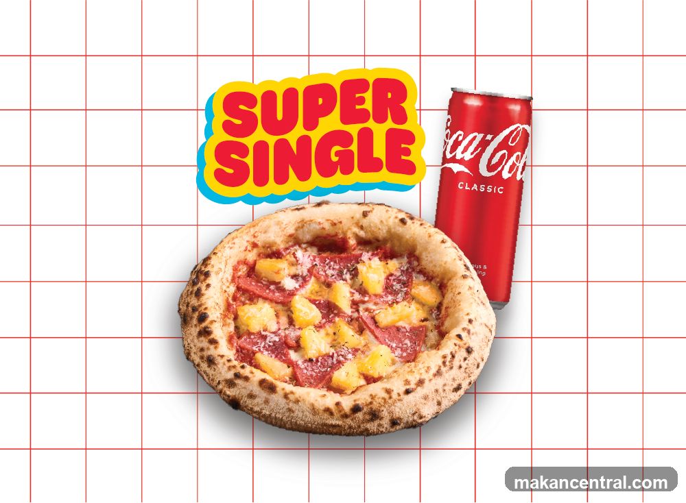 Super Single Pizza and Coca-Cola