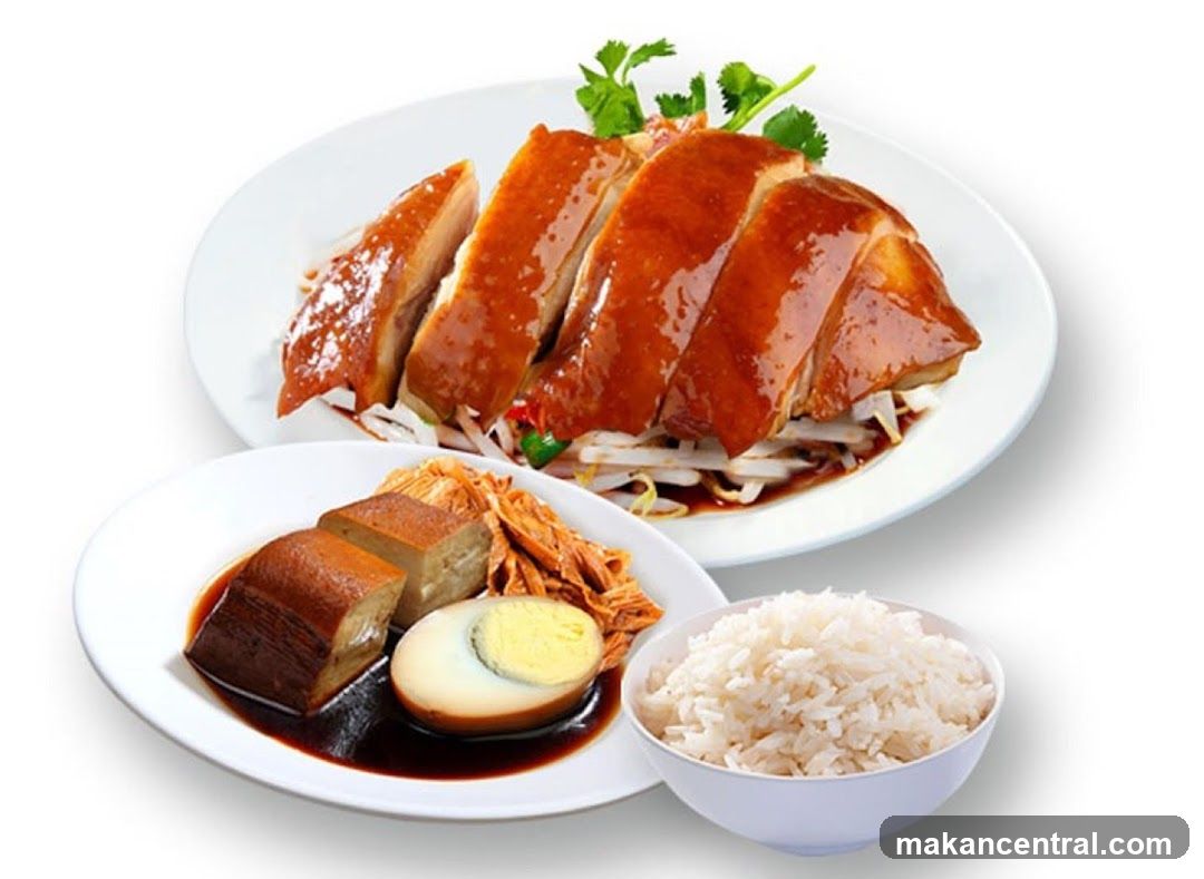 Roast Duck and Braised Pork Belly with Rice