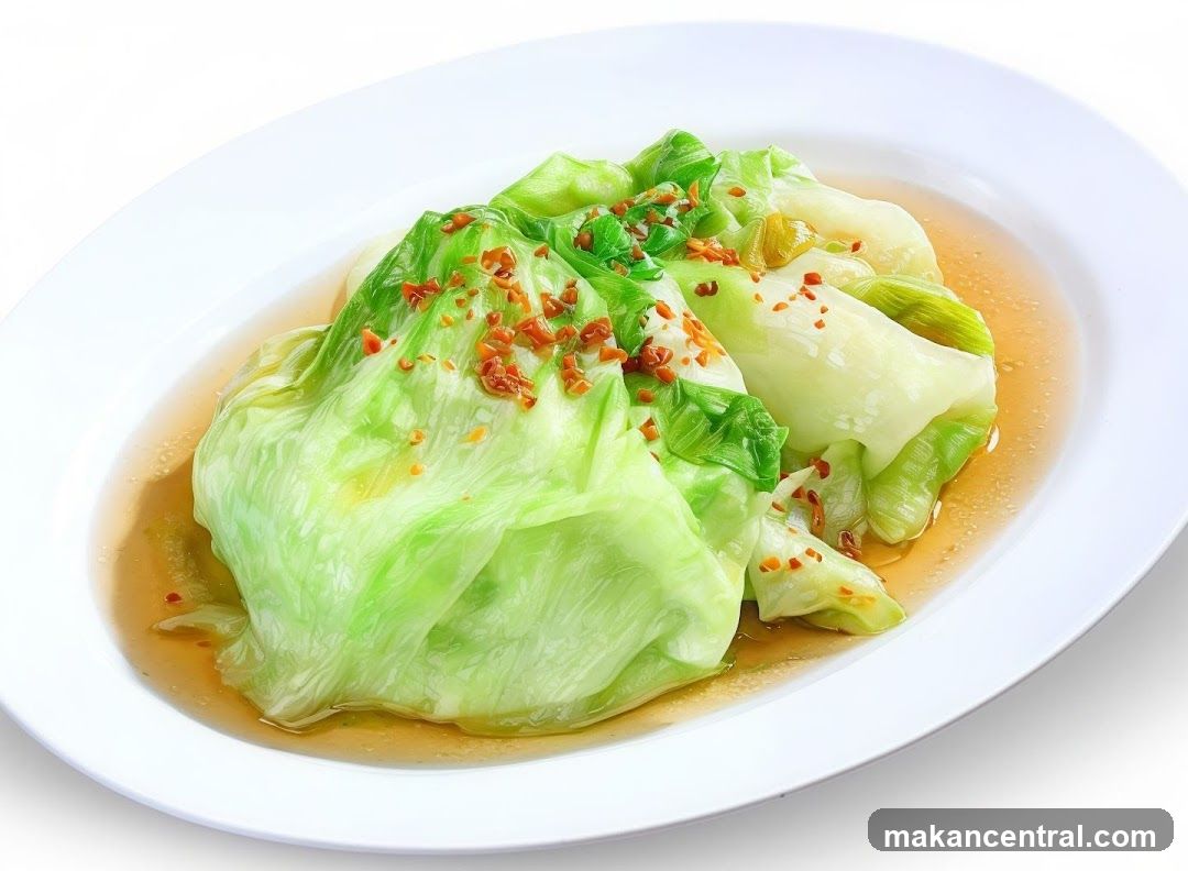 Braised Lettuce with Toppings
