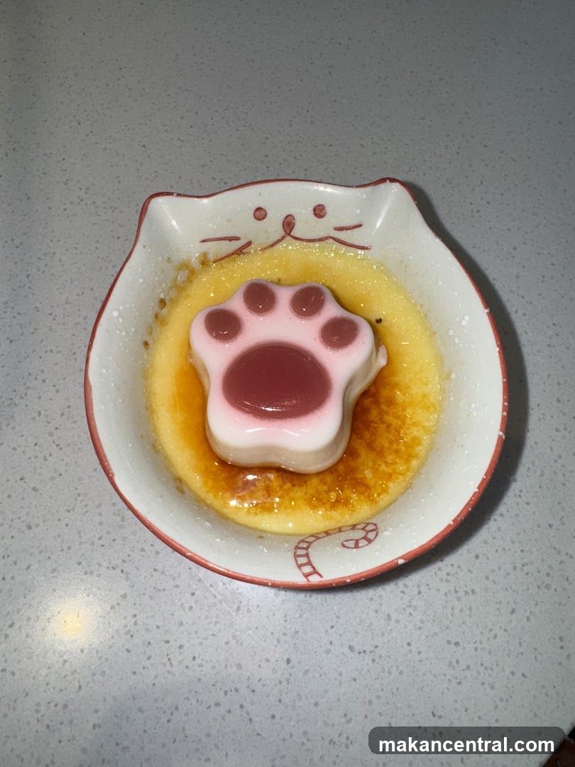 Dessert in a Cat-Shaped Bowl