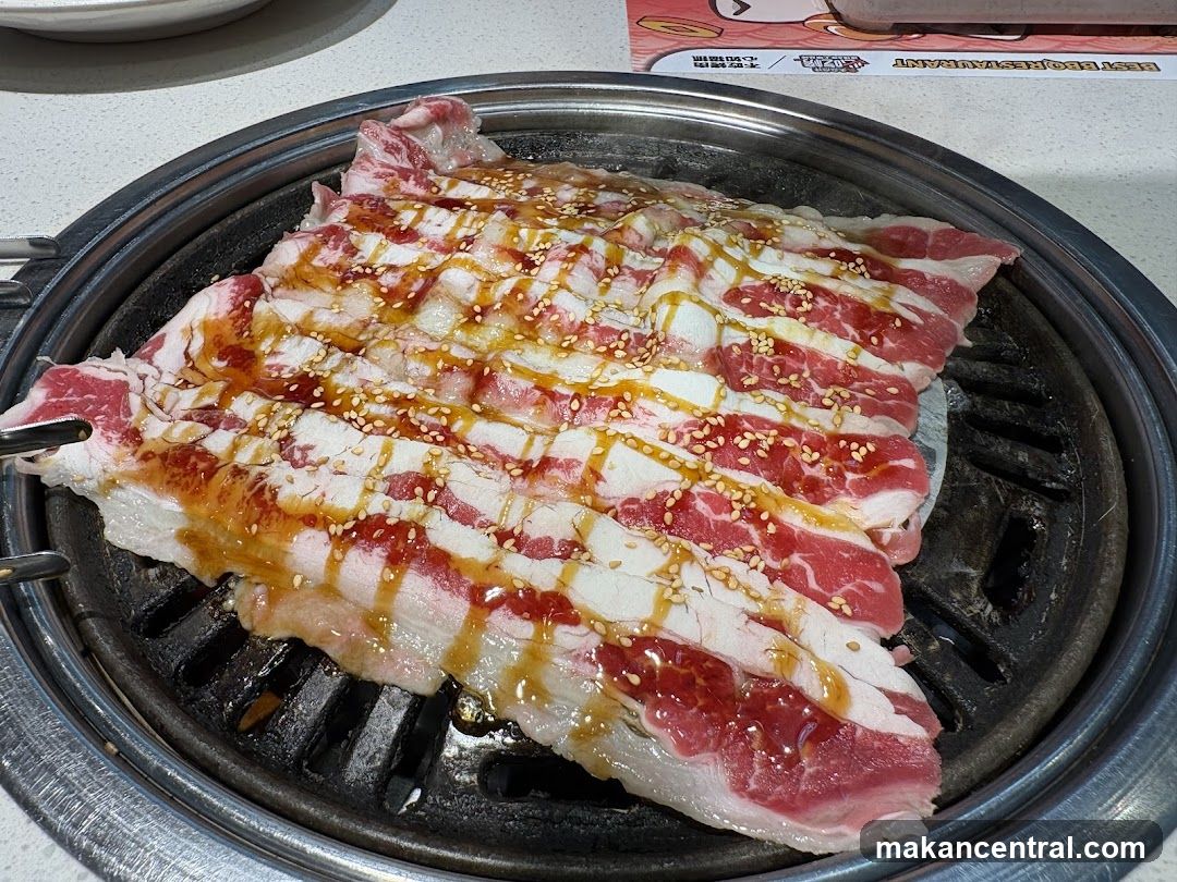 Marinated Beef Slices on Grill