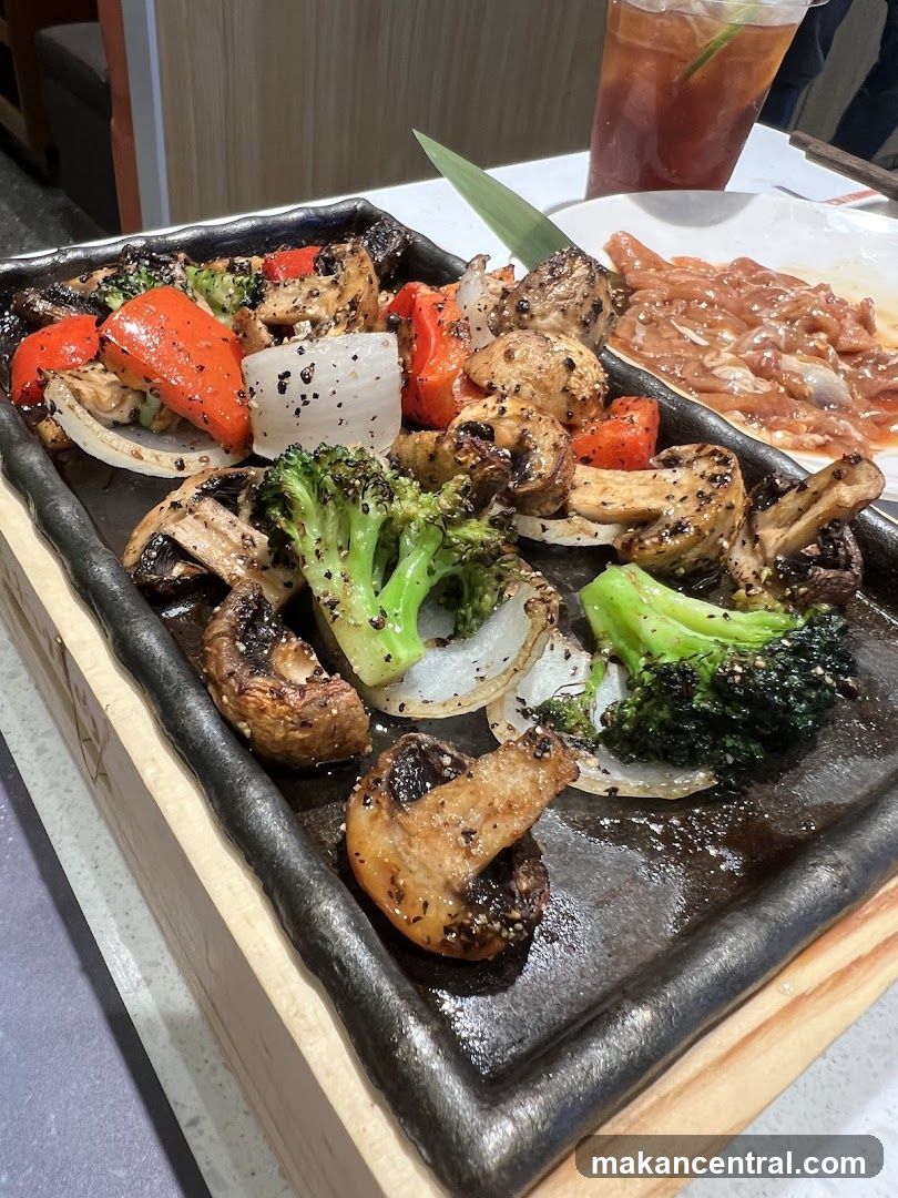 Grilled Vegetables and Meat